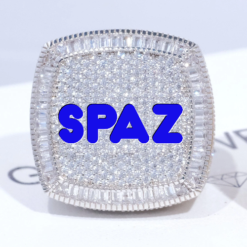 CUSTOM LETTER 3D ICED RING