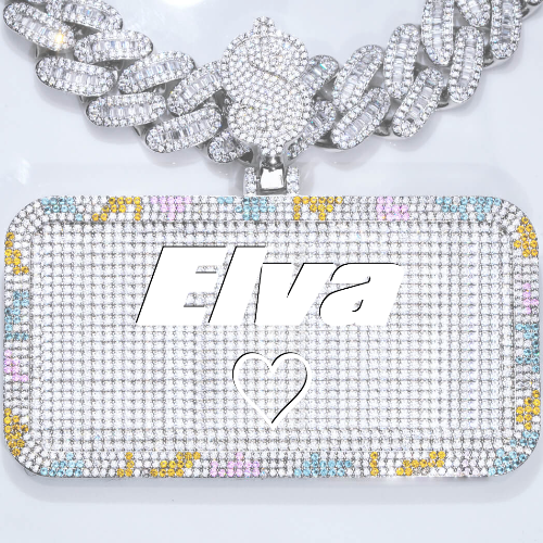 CUSTOM LETTER NECKLACE 3D COLORFUL SQUARE
