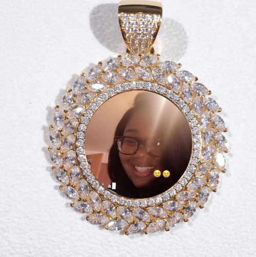 Large 3D Wheat Ear Custom Picture Pendant