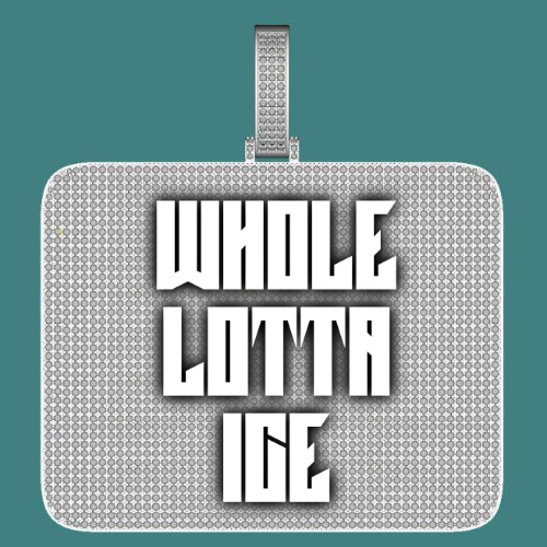 CUSTOM LETTER NECKLACE 3D BIG SQUARE