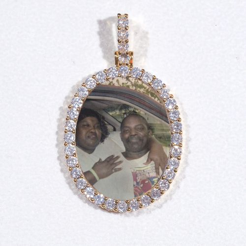 3D Oval Custom Picture Pendant