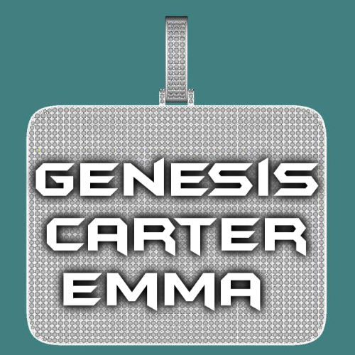 CUSTOM LETTER NECKLACE 3D BIG SQUARE