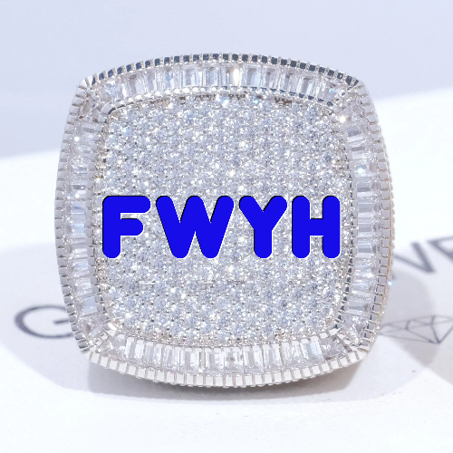 CUSTOM LETTER 3D ICED RING