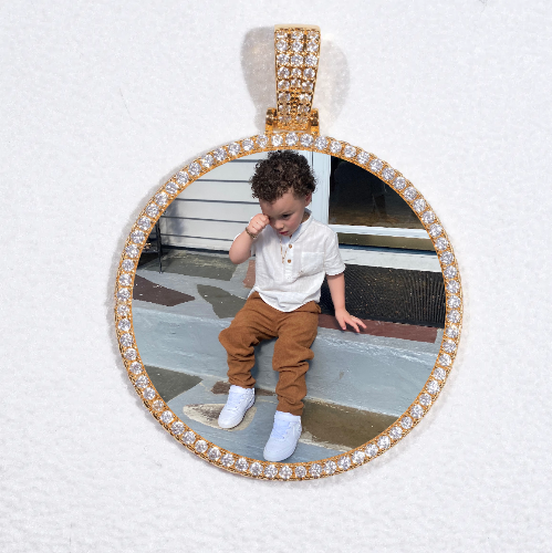 MEDIUM 3D CIRCLE CUSTOM PICTURE PENDANT
