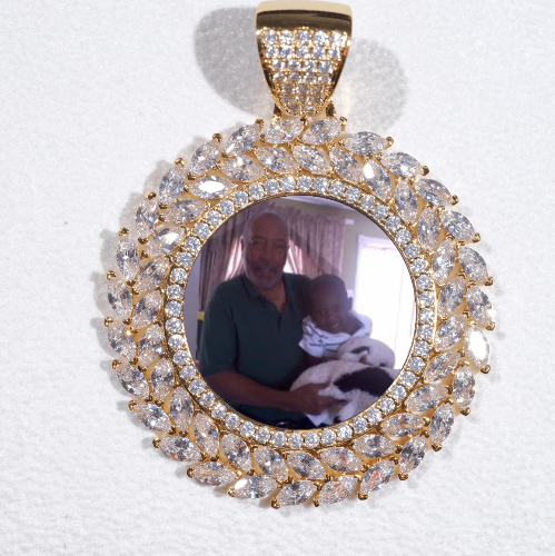Large 3D Wheat Ear Custom Picture Pendant