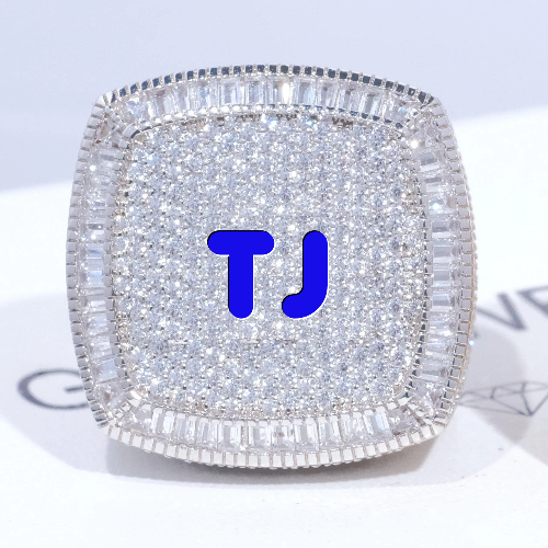 CUSTOM LETTER 3D ICED RING
