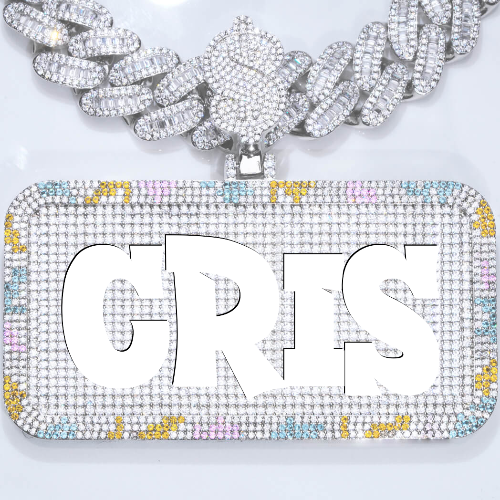 CUSTOM LETTER NECKLACE 3D COLORFUL SQUARE