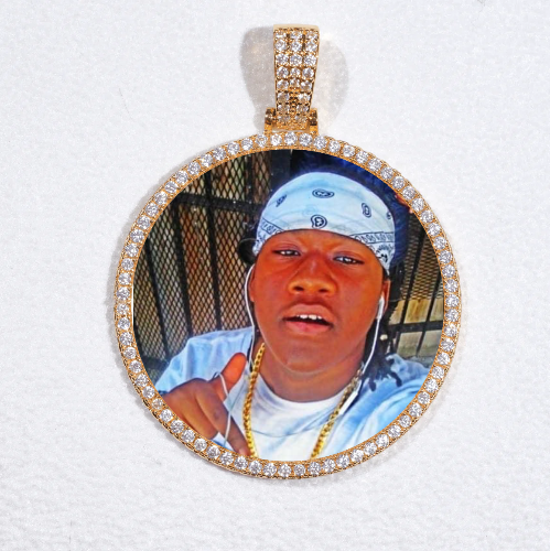 MEDIUM 3D CIRCLE CUSTOM PICTURE PENDANT