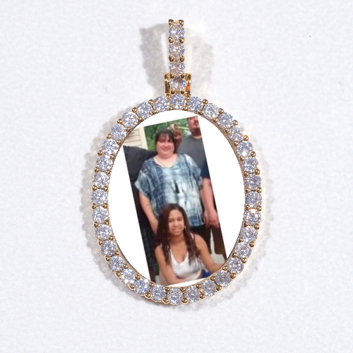 3D Oval Custom Picture Pendant
