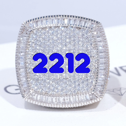 CUSTOM LETTER 3D ICED RING