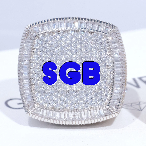 CUSTOM LETTER 3D ICED RING