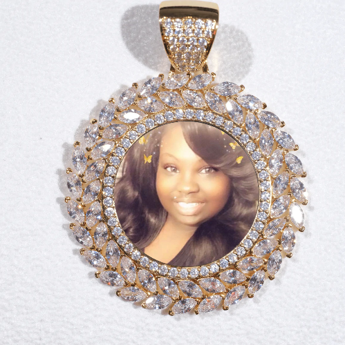 Large 3D Wheat Ear Custom Picture Pendant