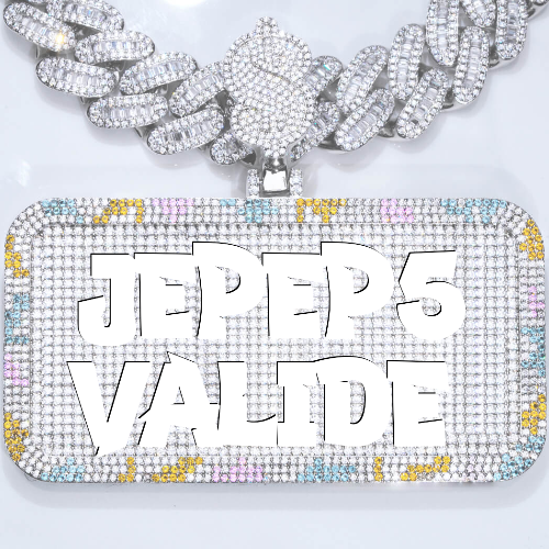 CUSTOM LETTER NECKLACE 3D COLORFUL SQUARE