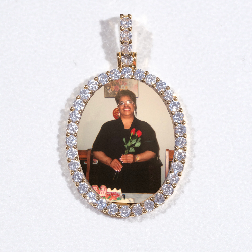 3D Oval Custom Picture Pendant