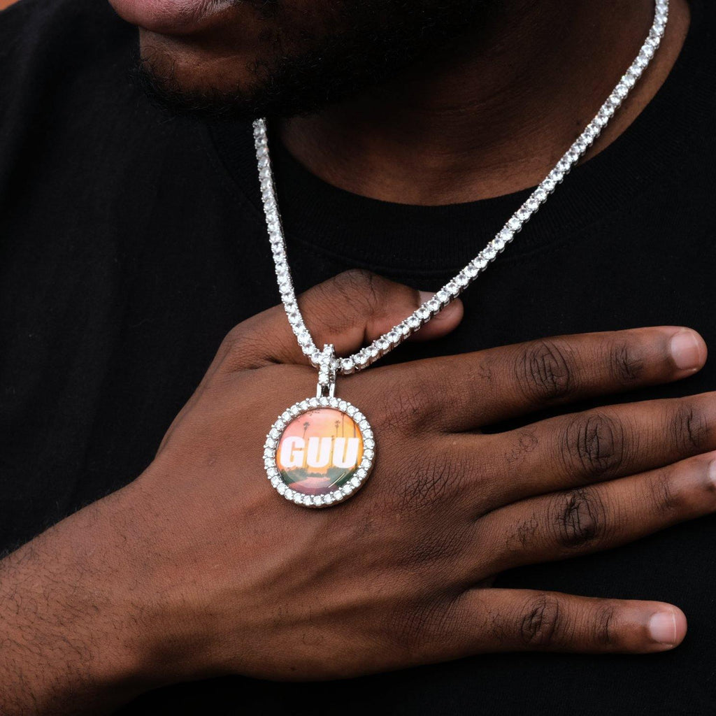 3D CIRCLE CUSTOM PICTURE PENDANT SMALL SIZE - The GUU Shop