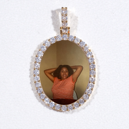3D Oval Custom Picture Pendant
