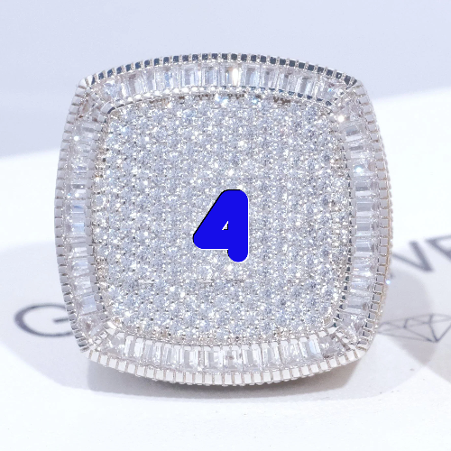 CUSTOM LETTER 3D ICED RING