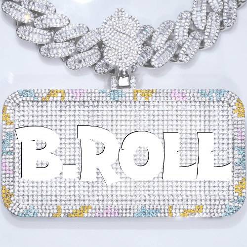 CUSTOM LETTER NECKLACE 3D COLORFUL SQUARE