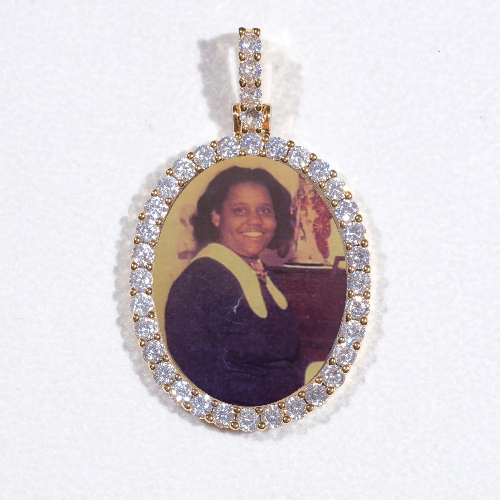 3D Oval Custom Picture Pendant
