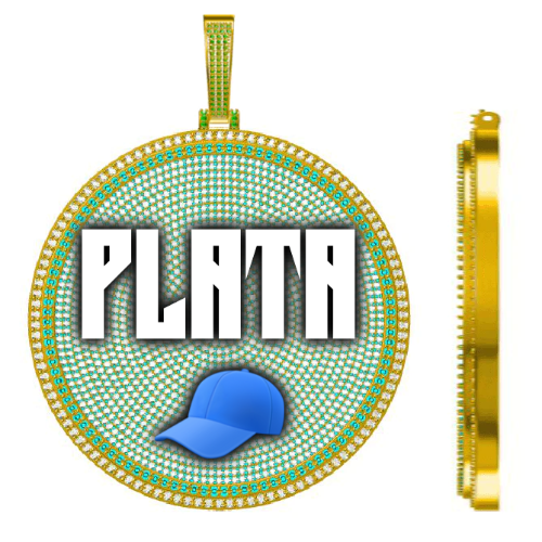 CUSTOM LETTER NECKLACE 3D BIG DISC