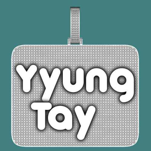 CUSTOM LETTER NECKLACE 3D BIG SQUARE