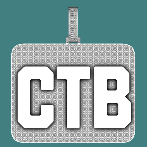 CUSTOM LETTER NECKLACE 3D BIG SQUARE