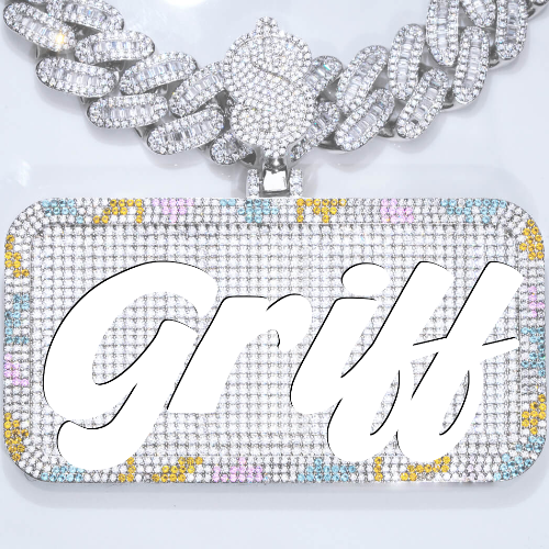 CUSTOM LETTER NECKLACE 3D COLORFUL SQUARE