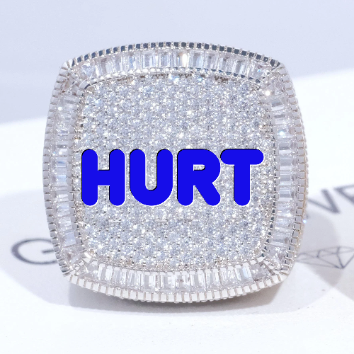 CUSTOM LETTER 3D ICED RING