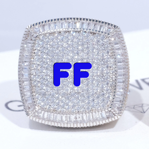 CUSTOM LETTER 3D ICED RING