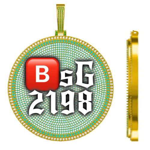 CUSTOM LETTER NECKLACE 3D BIG DISC
