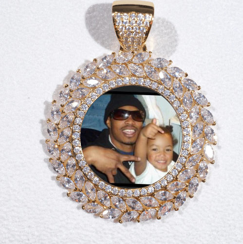 Large 3D Wheat Ear Custom Picture Pendant
