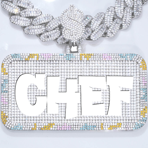 CUSTOM LETTER NECKLACE 3D COLORFUL SQUARE