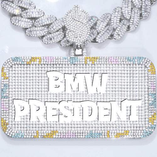 CUSTOM LETTER NECKLACE 3D COLORFUL SQUARE