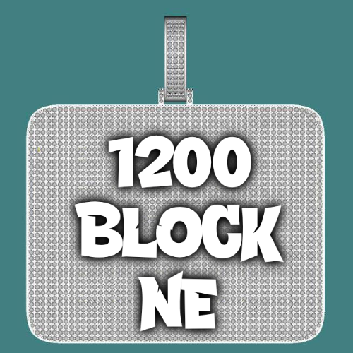 CUSTOM LETTER NECKLACE 3D BIG SQUARE