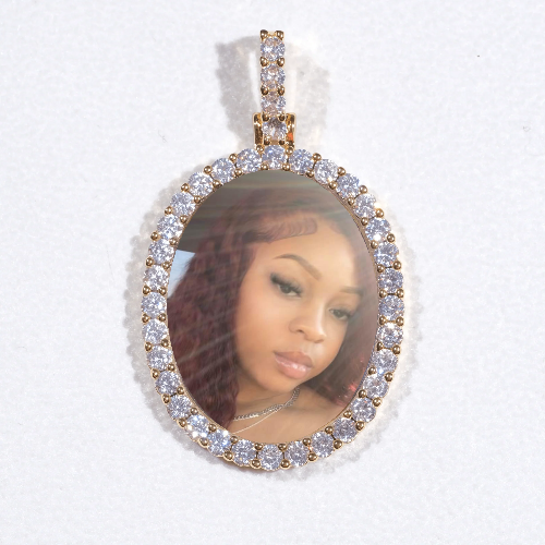 3D Oval Custom Picture Pendant