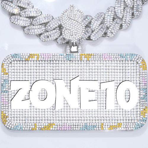 CUSTOM LETTER NECKLACE 3D COLORFUL SQUARE