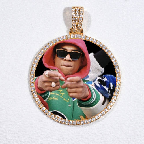 MEDIUM 3D CIRCLE CUSTOM PICTURE PENDANT