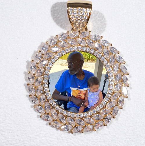 Large 3D Wheat Ear Custom Picture Pendant