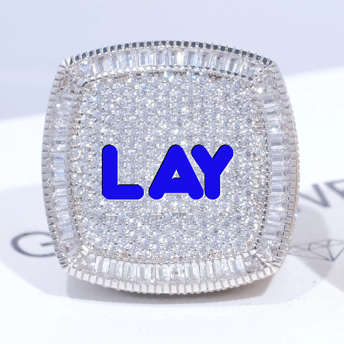 CUSTOM LETTER 3D ICED RING