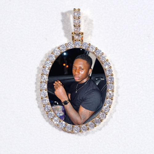 3D Oval Custom Picture Pendant