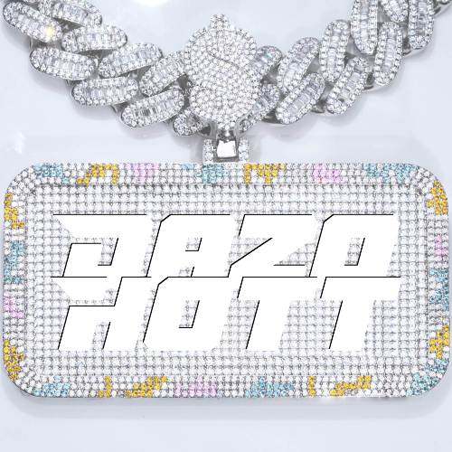 CUSTOM LETTER NECKLACE 3D COLORFUL SQUARE