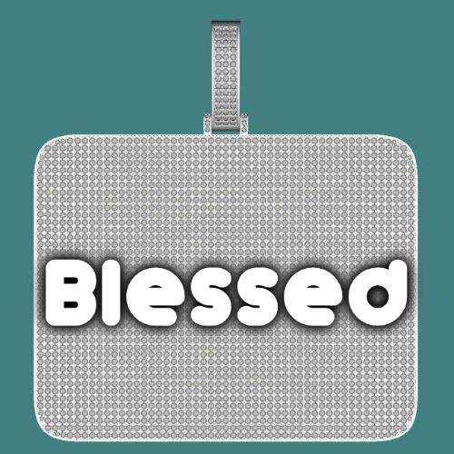 CUSTOM LETTER NECKLACE 3D BIG SQUARE