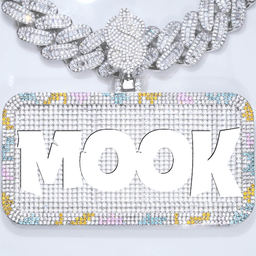 CUSTOM LETTER NECKLACE 3D COLORFUL SQUARE