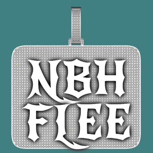 CUSTOM LETTER NECKLACE 3D BIG SQUARE