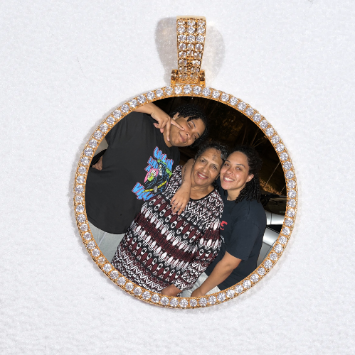 MEDIUM 3D CIRCLE CUSTOM PICTURE PENDANT