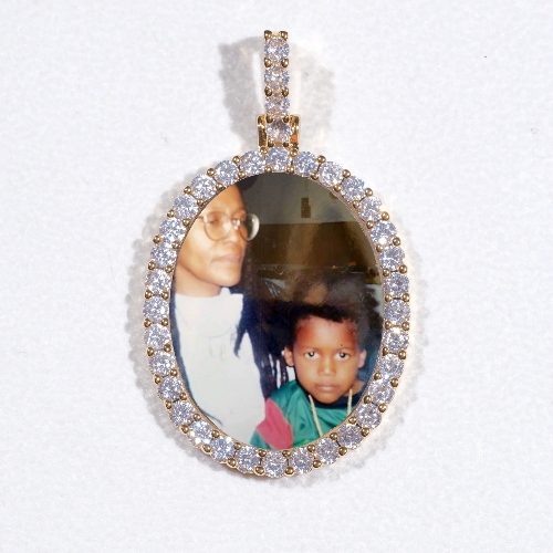 3D Oval Custom Picture Pendant