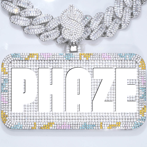 CUSTOM LETTER NECKLACE 3D COLORFUL SQUARE