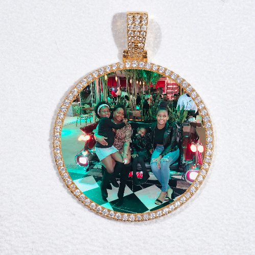 MEDIUM 3D CIRCLE CUSTOM PICTURE PENDANT