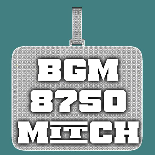 CUSTOM LETTER NECKLACE 3D BIG SQUARE