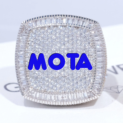 CUSTOM LETTER 3D ICED RING